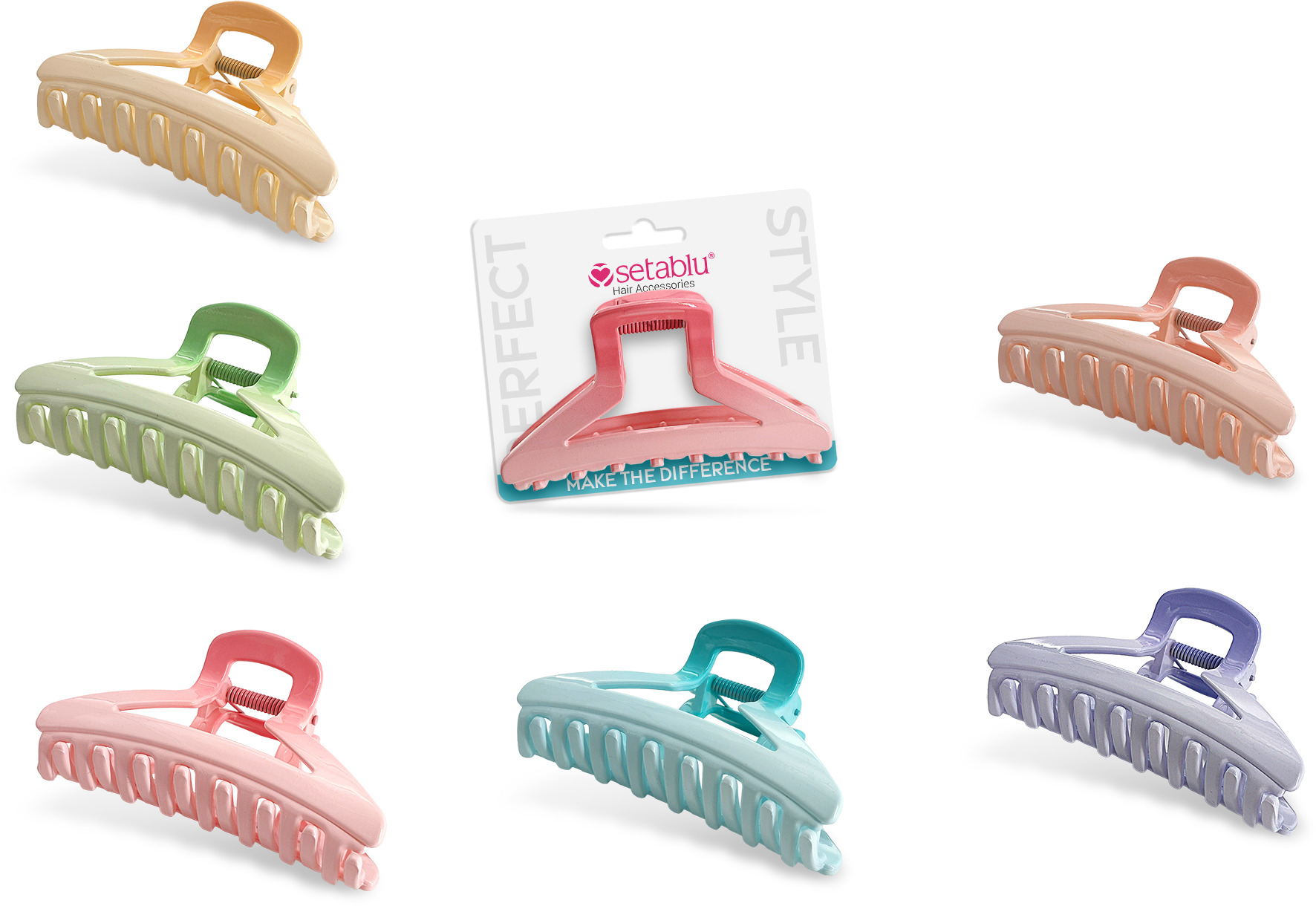 pinza capelli 9cm vari colori