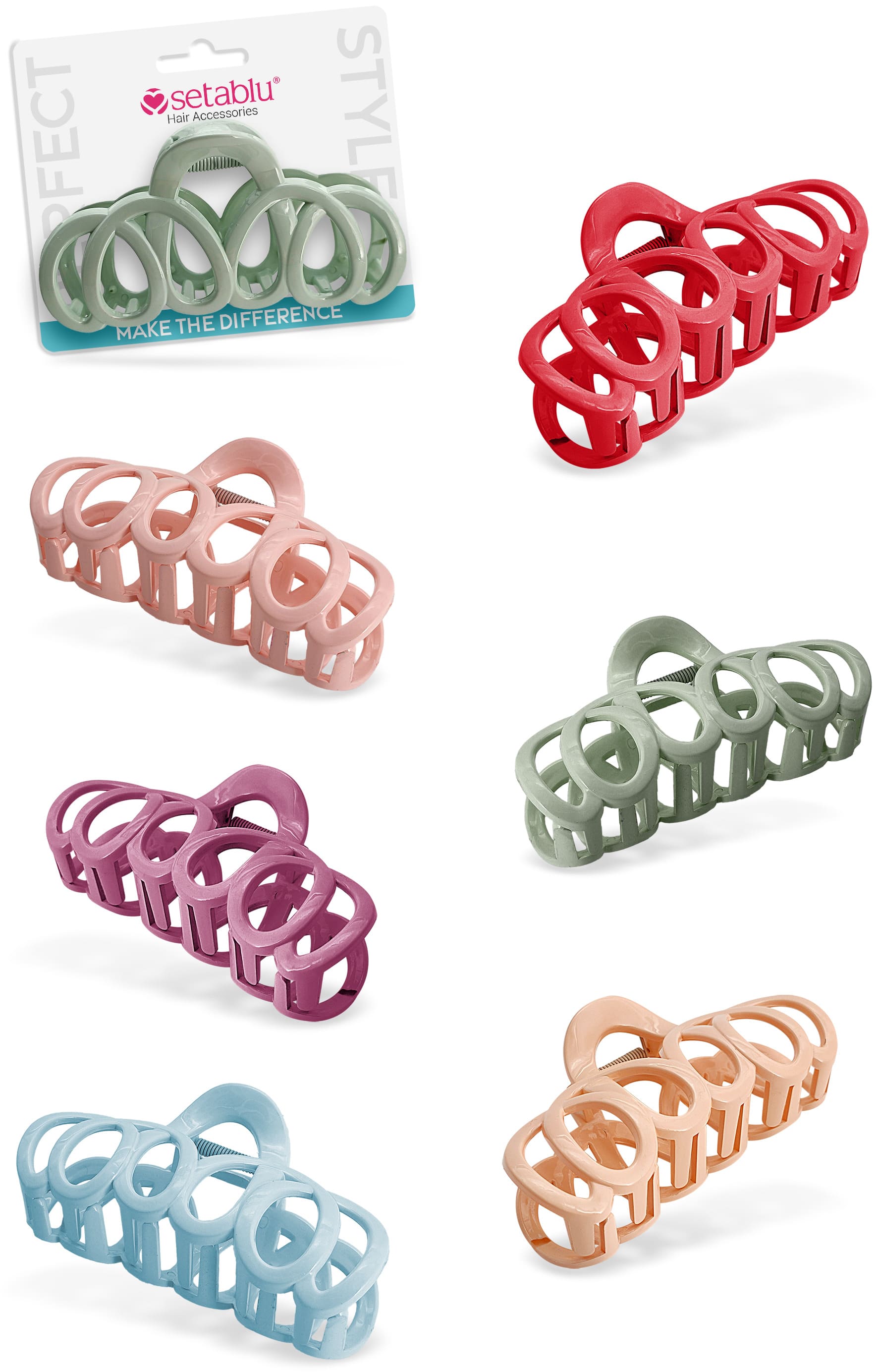 pinza capelli 9cm vari colori