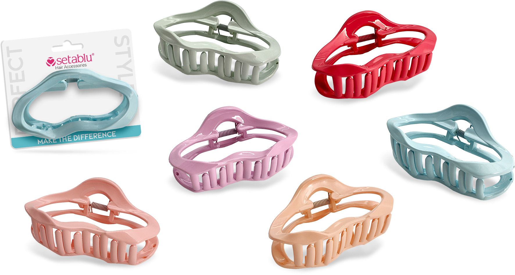 pinza capelli 10cm vari colori