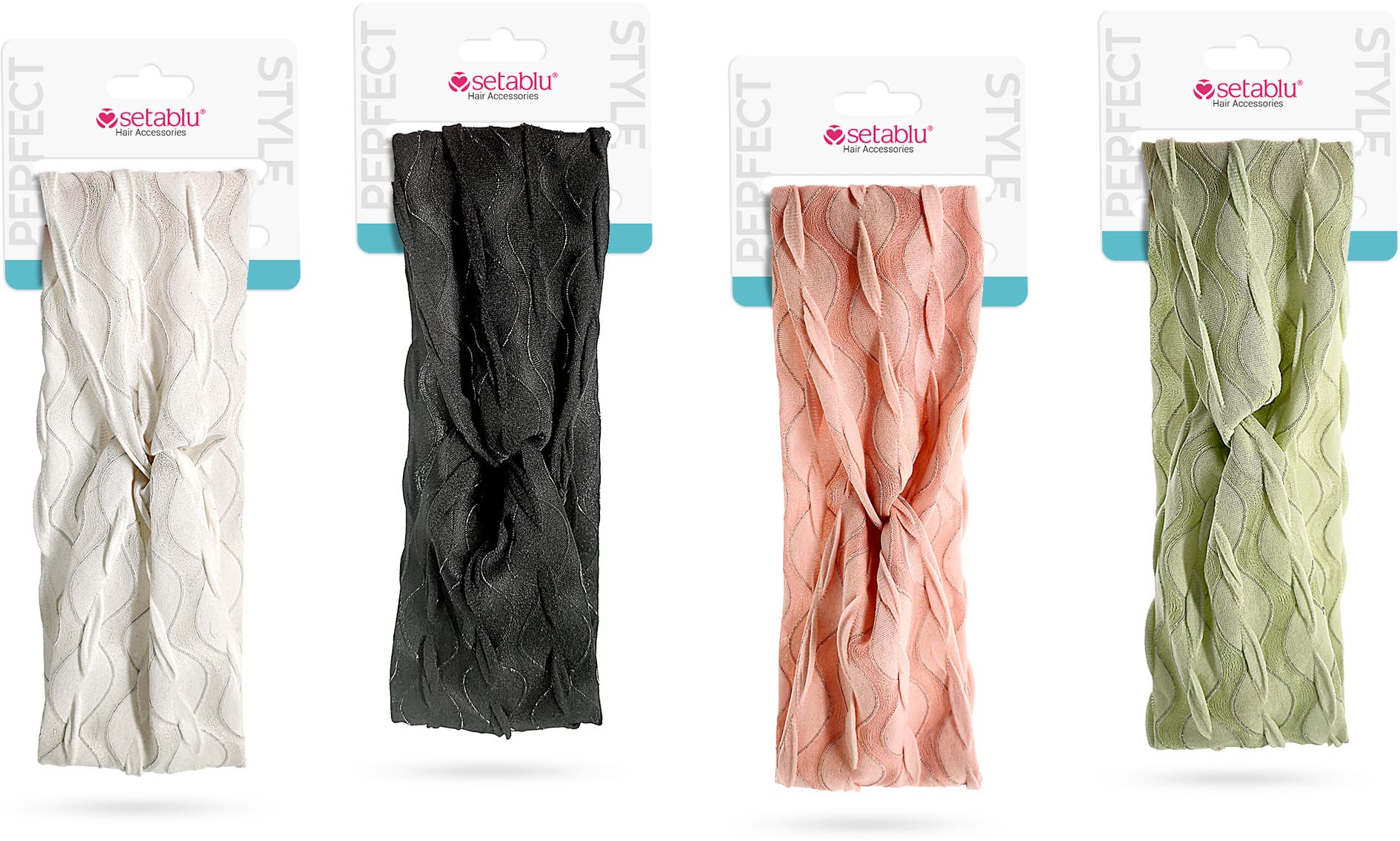 fascia capelli con nodo vari colori