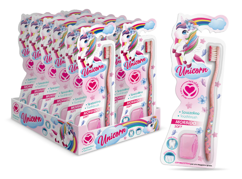 spazzolino denti baby unicorno