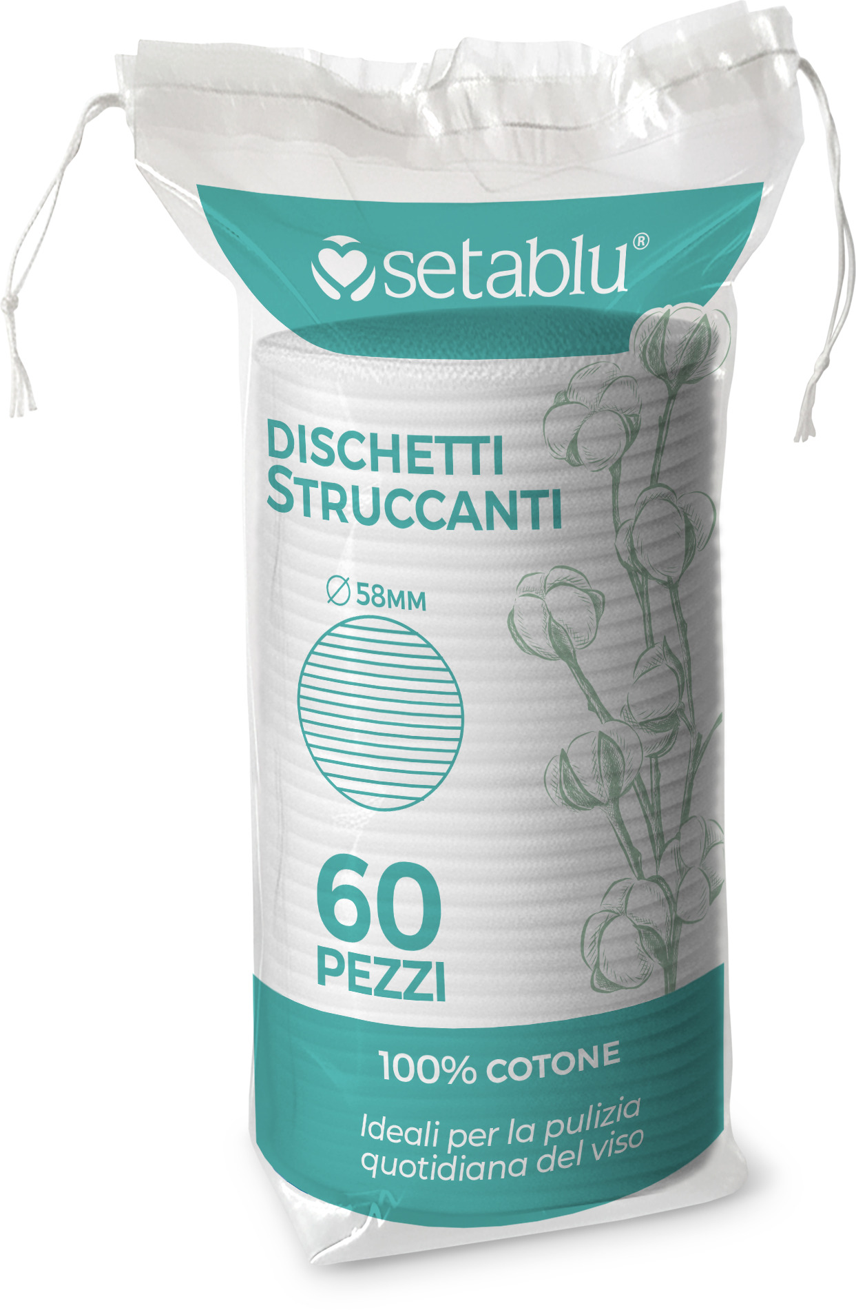 dischetti struccanti cotone 60 pezzi